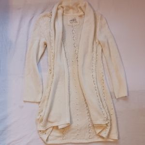 Anthropologie Angel Of The North Ivory Knit Cardigan Sz. XS
